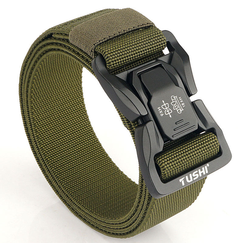 Men's Tactical Alloy Buckle Training Nylon Waistband Outdoors Belts