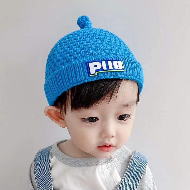 Children's Hat Boy Knitted Color Woolen Warm Kids' Headwear