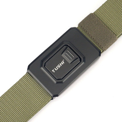 Men's Aluminum Alloy Release Buckle Tactical Nylon Belts