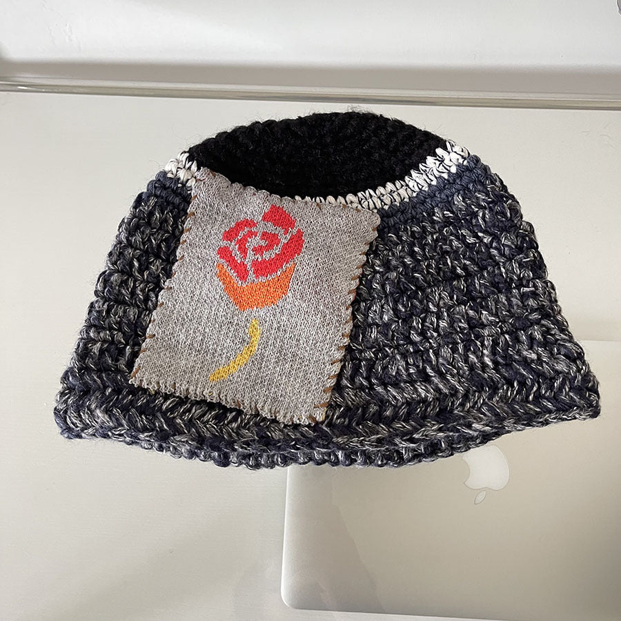 Woolen Yarn Bucket Hat Female Minority Hats & Caps