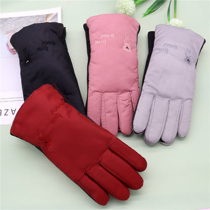 Women's Warm Cute Cycling Cold Protection Windproof Thickening Gloves