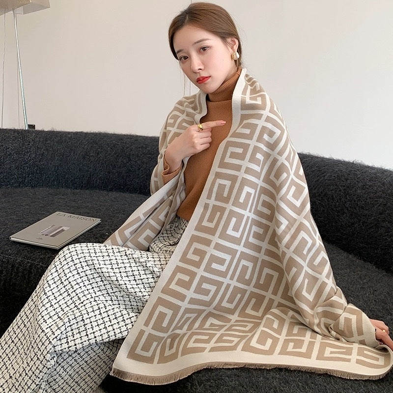 Women's Outer Match Neck Warmer Office Blanket Scarfs