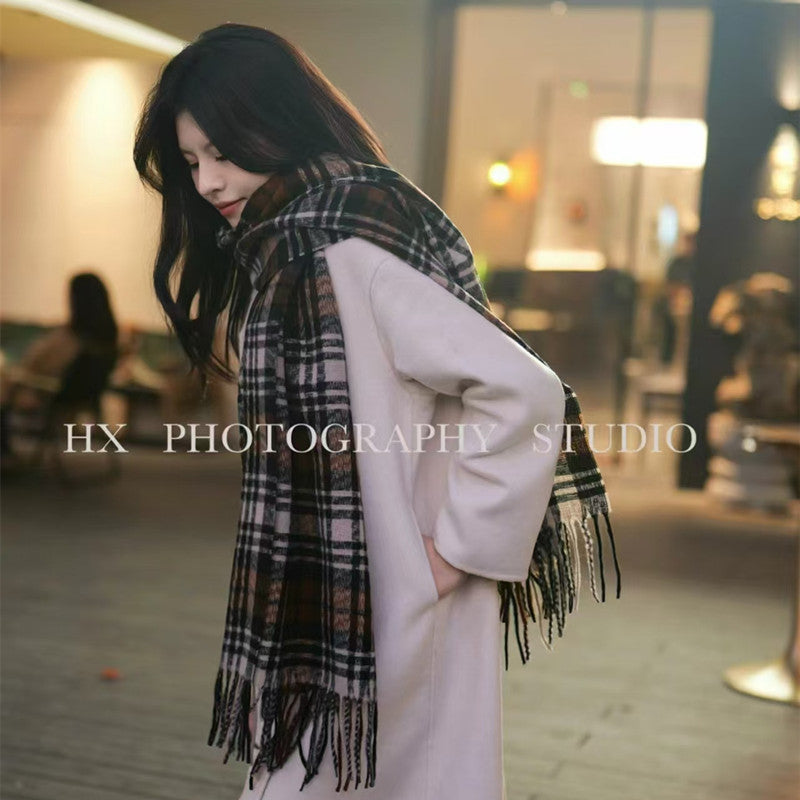 Women's Korean High-grade Thickened Warm Loop Yarn Scarfs