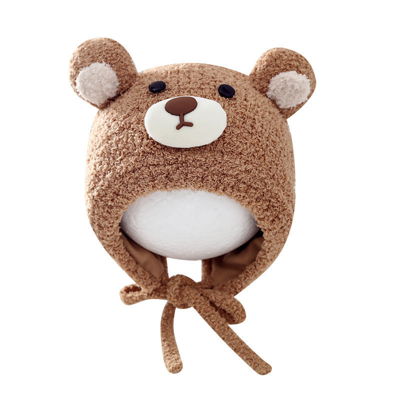 Bonnet Cartoon Bear Shape Earmuffs Hat Male Female Kids' Headwear