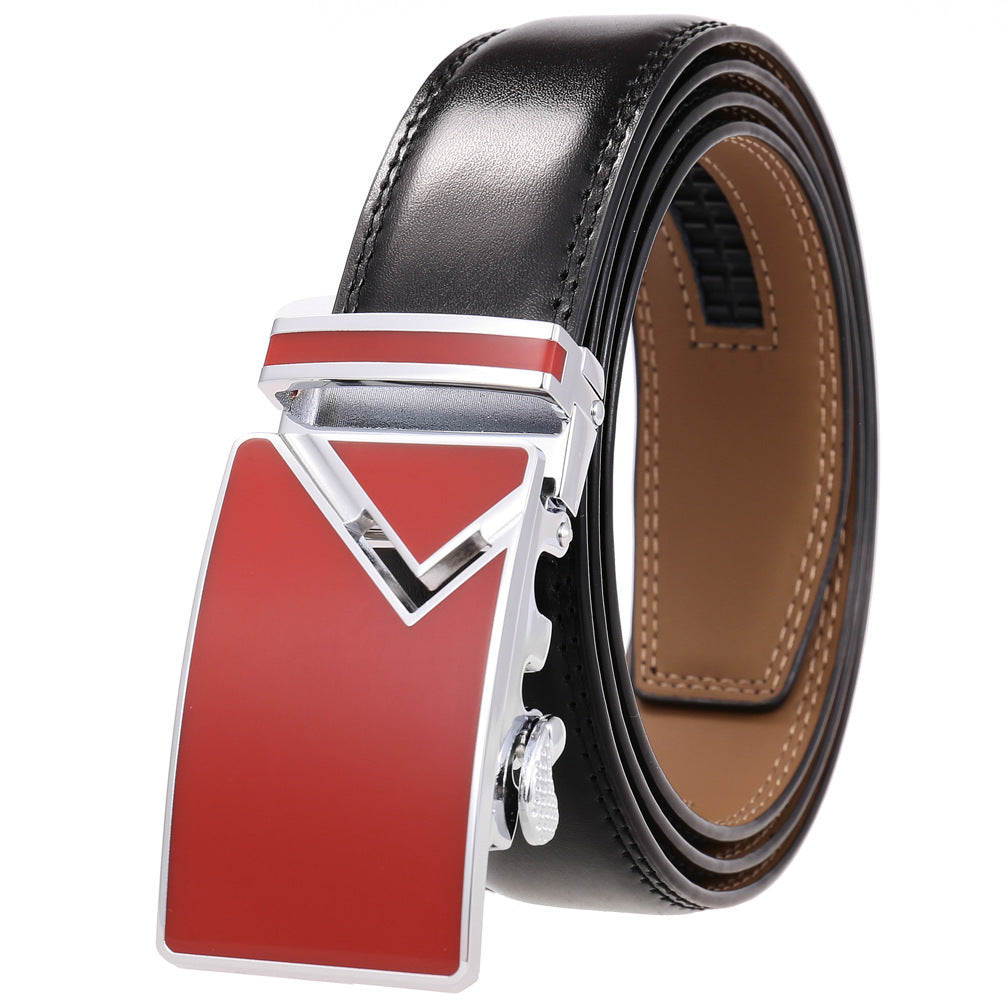 Men's Abrasive Buckle Leather Automatic Fashion Belts