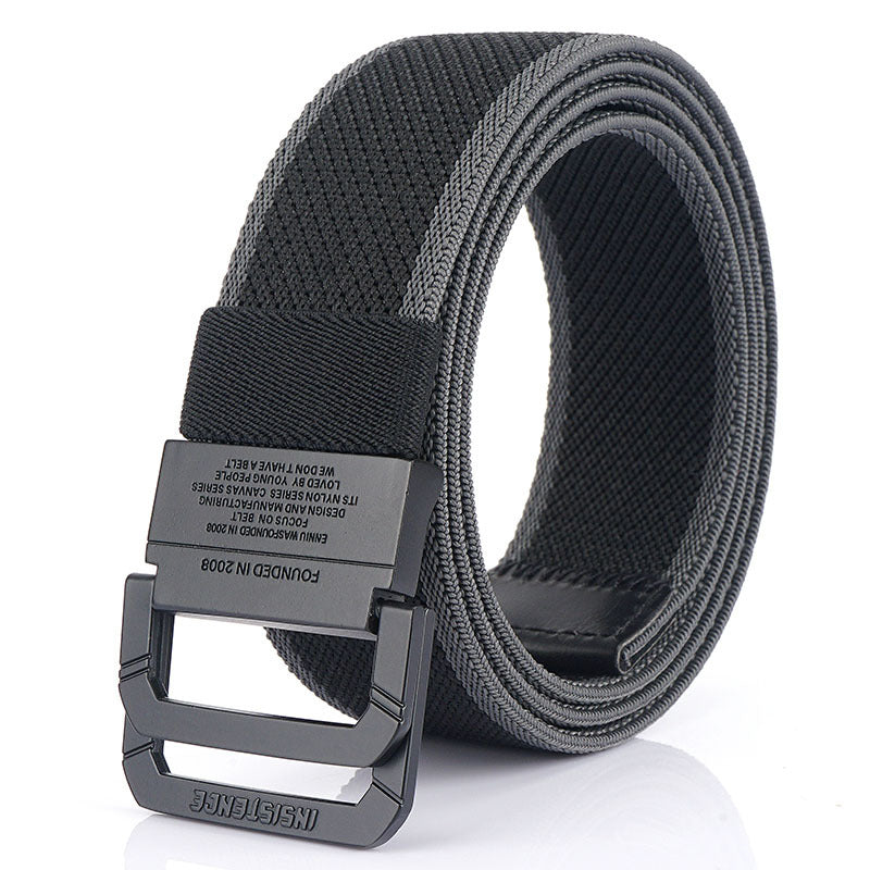 Men's Double Buckle Canvas Outdoor Sports Casual Belts