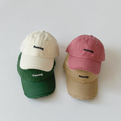 Children's Baseball Letter Embroidery Hat Peaked Kids' Headwear