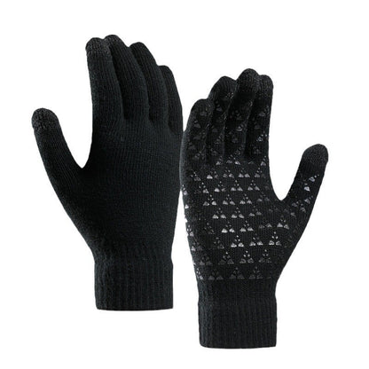 Men's Half Finger Open Flip Knitted Thickened Gloves