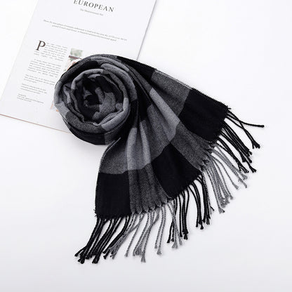 Women's & Men's Style Plaid Winter High-grade Artificial Cashmere Scarfs