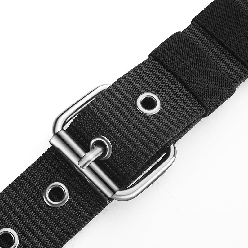 Men's Fashion Pin Buckle Imitation Nylon Woven Belts