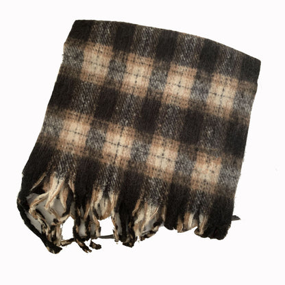 Mohair Thick Atmosphere Plaid Warm Korean Scarfs