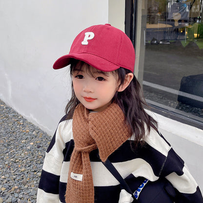 P Letter Sun Protection Hat Thin Kids' Headwear