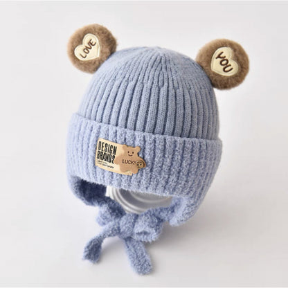 Hat Cute Boy Little Wool Thickened Kids' Headwear