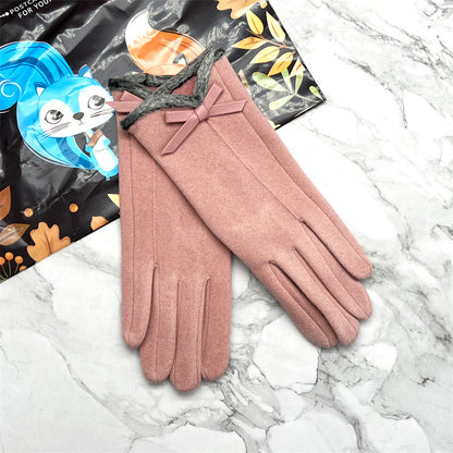 Biking Fleece-lined Thickened Cold Protection Korean Gloves