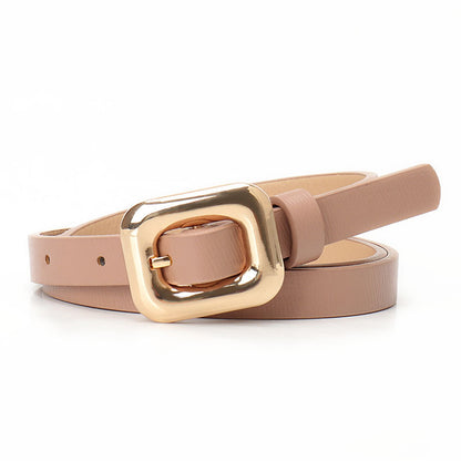 Women's Alloy Square Buckle Versatile Dress Jeans Belts