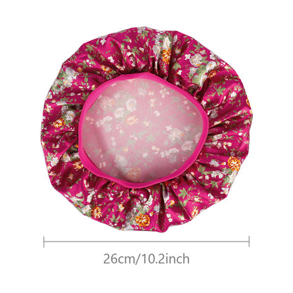 Children's Satin Nightcap Butterfly Print Shower Infant Kids' Headwear