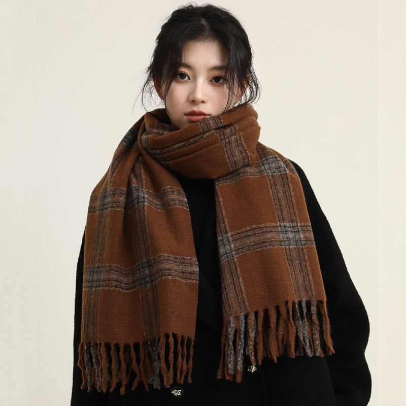 Women's Korean High-grade Thickened Warm Loop Yarn Scarfs