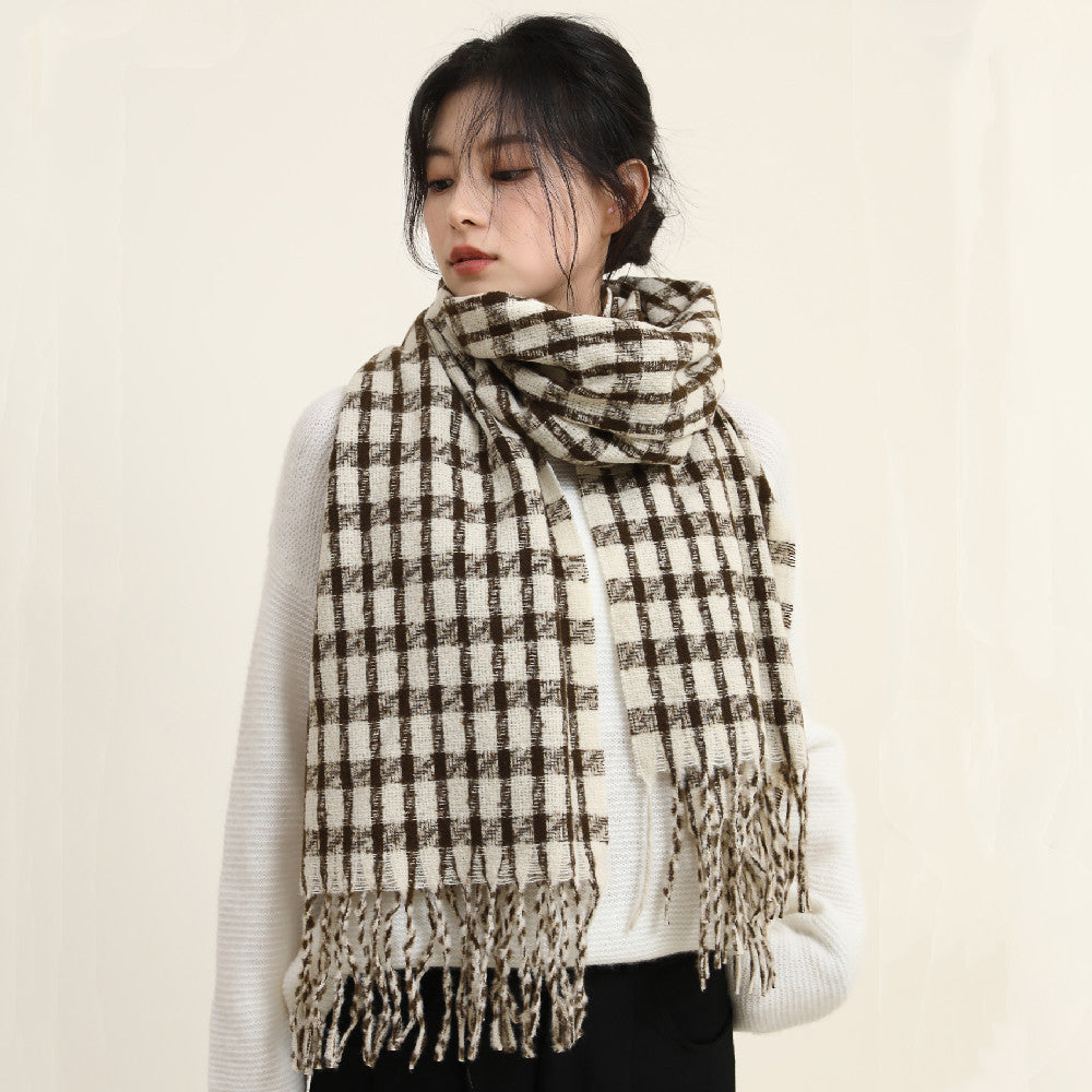 Women's Korean High-grade Thickened Warm Loop Yarn Scarfs