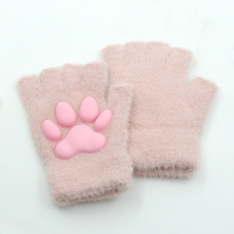 Silicone Cat's Paw Cute Cat Plush Gloves