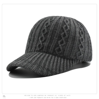 Women's Knitted Wool Baseball Korean Fashion Face Hats & Caps