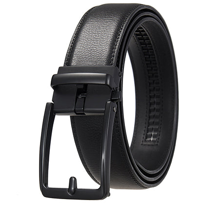 Men's Creative Automatic Buckle Split Leather Belts