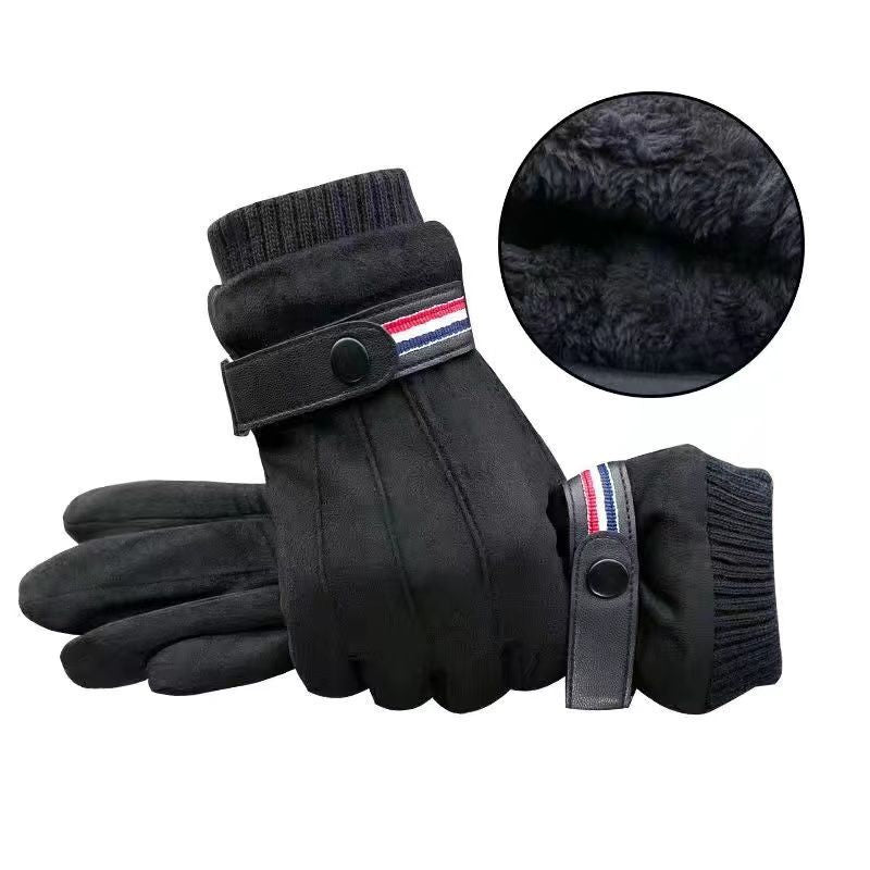 Men's Warm Winter Fleece-lined Thickened Cold Protection Gloves