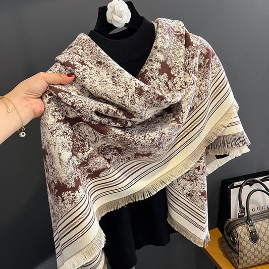 Women's Large Kerchief Travel High-grade Warm Artificial Cashmere Scarfs