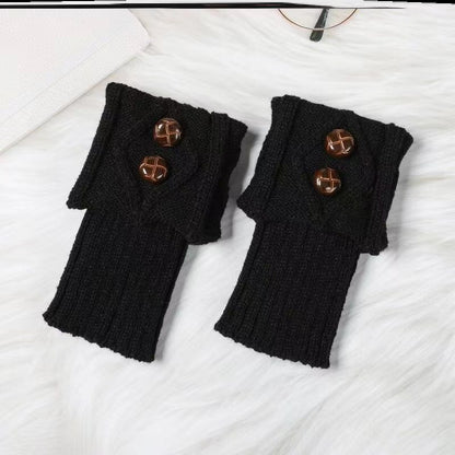 Women's Sock Leg Warmer Short Knitted Warm Shoe Cover Wool Gloves