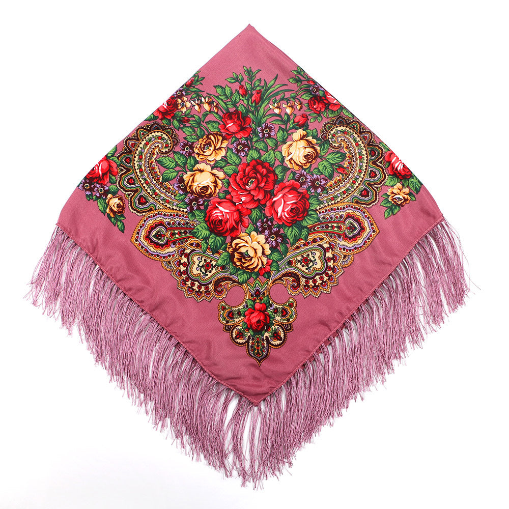 Ethnic Style Vintage Tassel Square Toe Beard Scarfs