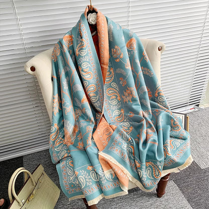 Women's Outer Match Neck Warmer Office Blanket Scarfs