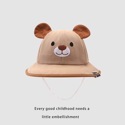 Covered Bear Ears Wide Brim Bucket Kids' Headwear