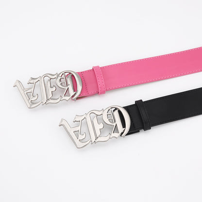 Ornament Casual Smooth Buckle Korean Simple Belts