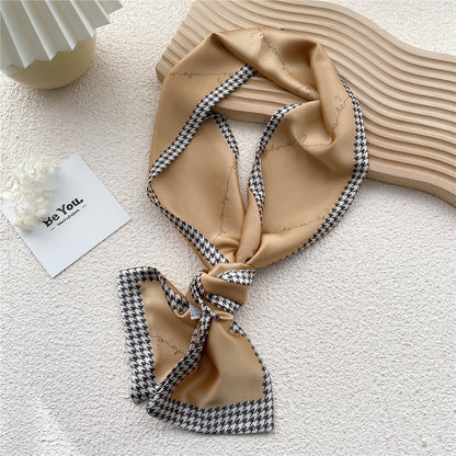 Women's Long Silk Autumn Summer Turtleneck Decorative Scarfs