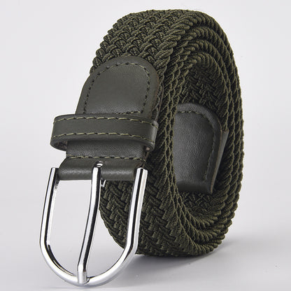 Women's & Men's Woven Stretch Casual Alloy Pin Buckle Belts