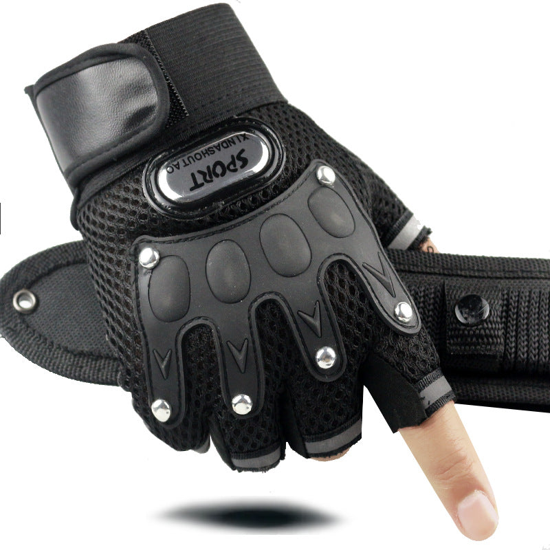 Men's Nail Half Finger Outdoor Tactics Summer Gloves