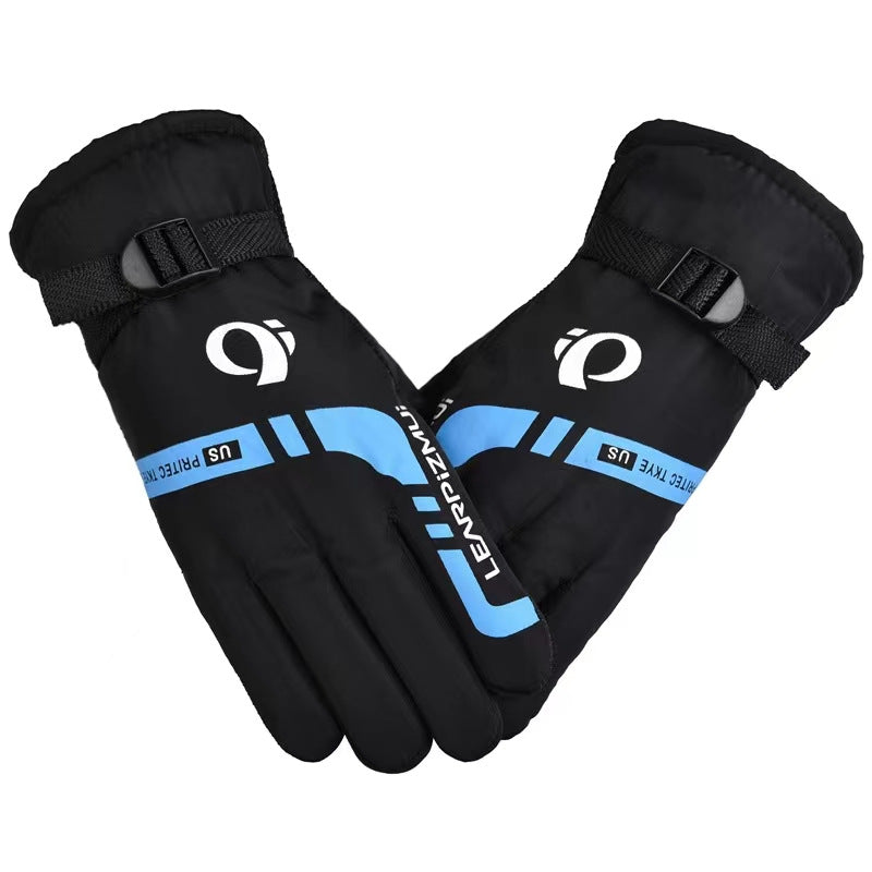 Men's Fleece Lined Padded Warm Keeping Ski Riding Gloves