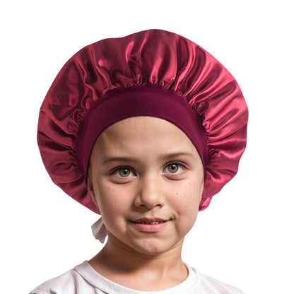 Children's Nightcap Elastic Artificial Silk Small Round Kids' Headwear