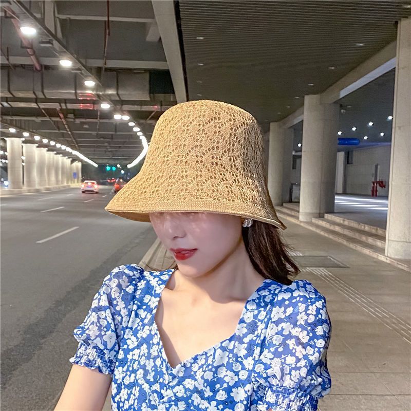 Female Summer Double-sided Bucket Korean Style Versatile Hats & Caps