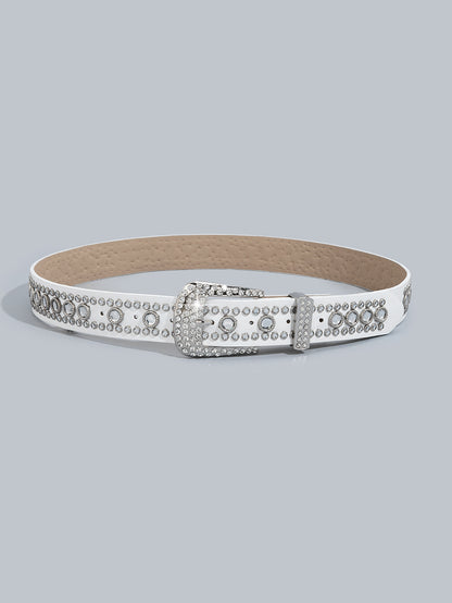 Diamond Band Punk Rivet Rhinestone Hip Hop Belts