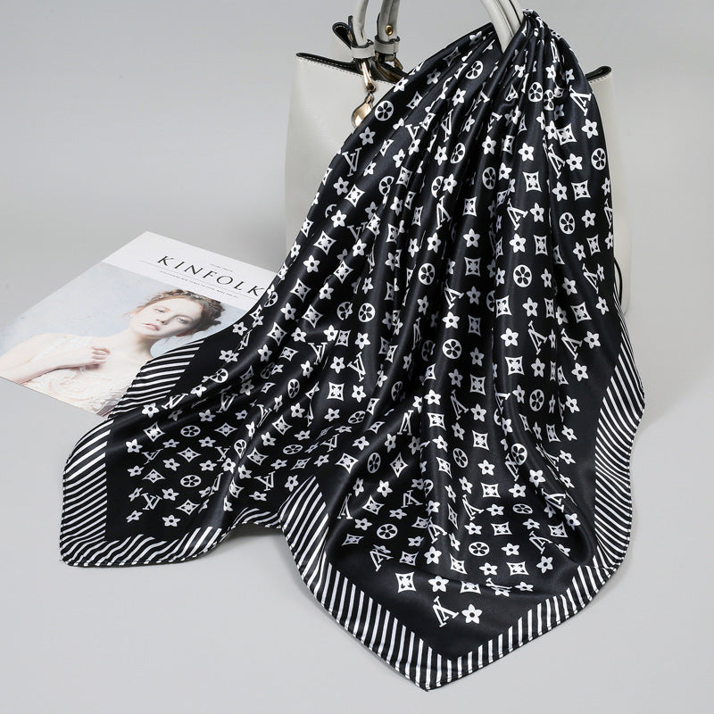 Large Kerchief Printed Female Mother's Outer Scarfs