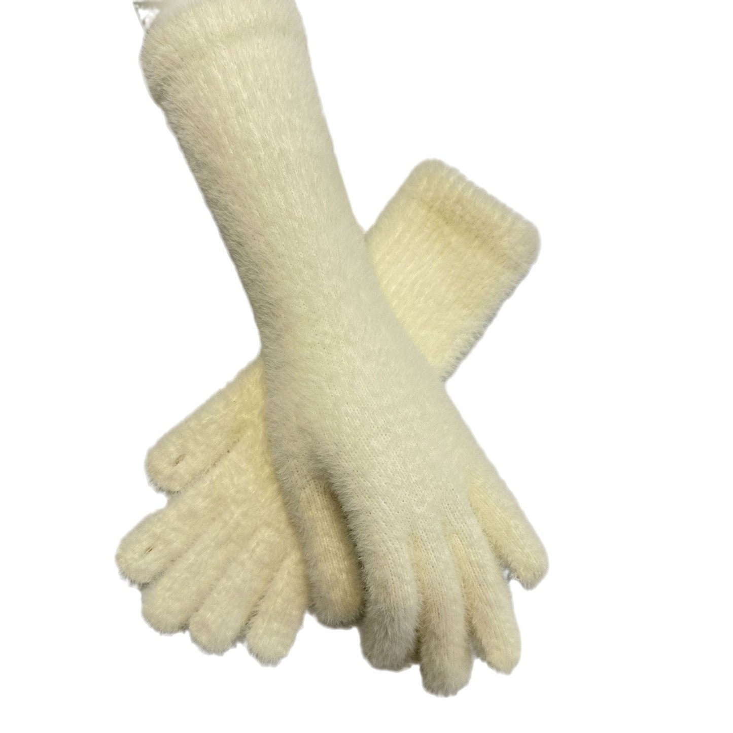 Women's Extra Long Open Hole Leak Finger Knitted Gloves