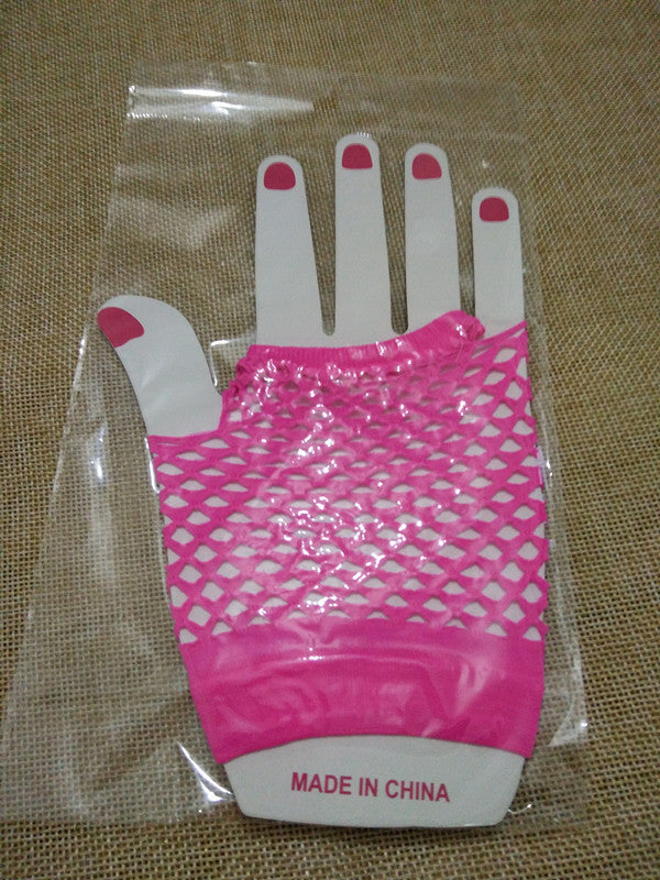 Creative Style Nylon Short Sexy Fishnet Decorative Gloves