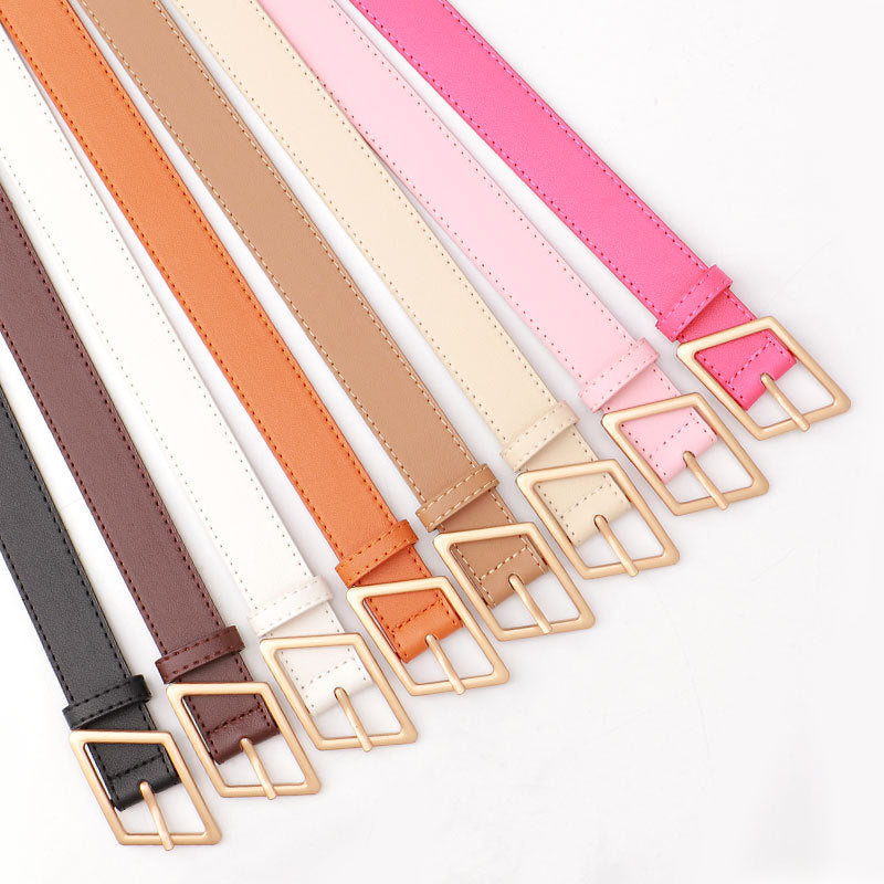 Women's Trendy Unique Alloy Pin Buckle Korean Belts