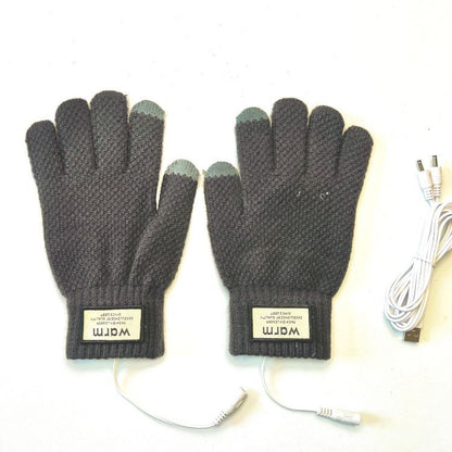 Men's Electric Heating Hand Warming Woven Gloves