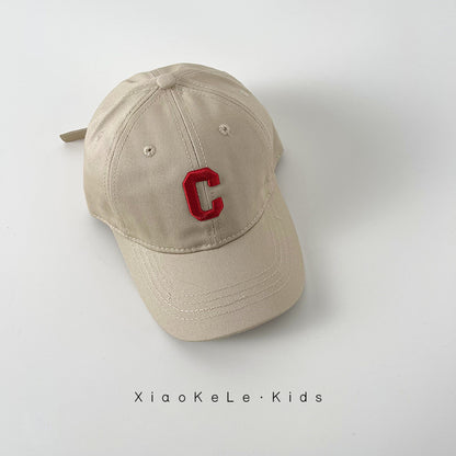 Children's Embroidered Letters Baseball Autumn Summer Snapback Kids' Headwear