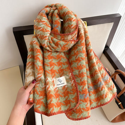 Women's Korean Style Trendy Versatile Contrast Color Scarfs