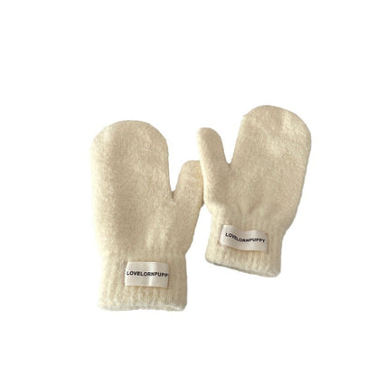 Bag Finger Female Winter Pure Color Gloves