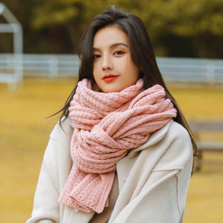 Women's & Men's Winter Wool Knitted Korean Style Versatile Scarfs