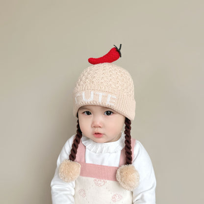 Wig Knitted Hat Travel Thermal Head Cover Kids' Headwear