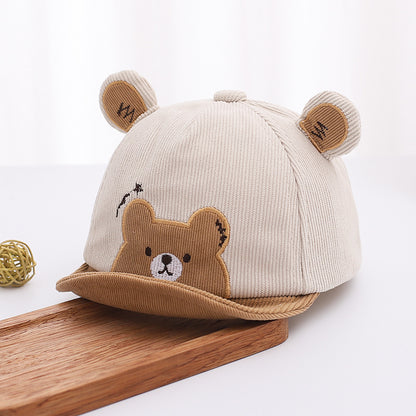 Embroidery Hat Happy Bear Peaked Fashion Kids' Headwear